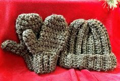 "Crochet hat and mittens set!  Made with Wool Ease Thick and Quick. In \"personalization\" box, message for color choice!" Wool Ease Thick And Quick, Mens Hat, Womens Hat, Crochet Hat, Mitten Gloves, Color Choices, Hats For Women, Hats For Men, Lincoln