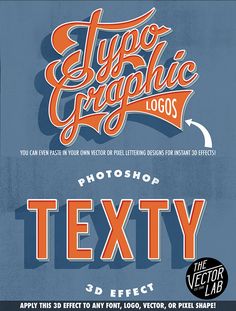 two different types of text are shown in this graphic design guide for adobe and photoshop