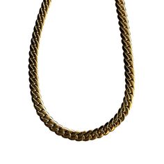 -18k gold plating over stainless steel -14” length with a 2" extender -6mm Cuban links -Waterproof, Tarnish resistant Gold Plated Cuban Link Chain Necklace, Gold Plated Cuban Link Chain Necklace Tarnish Resistant, Everyday Stainless Steel Cuban Link Necklaces, Adjustable Gold Necklace With Curb Chain, Classic Stainless Steel Necklace With Gold Chain, Gold Cuban Link Necklace With Adjustable Chain, Gold Stainless Steel Chain Link Necklace, Gold Stainless Steel Chain Necklace With Adjustable Chain, Gold Plated Cuban Link Necklace With Adjustable Chain