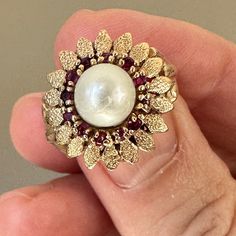 This Ring Is Stamped 14k Gold. I’m Guessing It’s A Size 7 Or 8. Really Pretty Ring. Comes It This Old, Lived In, Ring Box. Posh Is Offering Free Shipping! Pretty Ring, Vintage Pearl, Ring Color, Pretty Rings, Vintage Pearls, 14k Gold Ring, Ring Box, Red Gold, Gold Ring