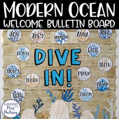 the cover of modern ocean welcome bulletin board