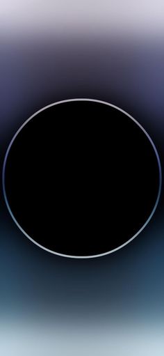 an oval black object in the middle of a blurry background