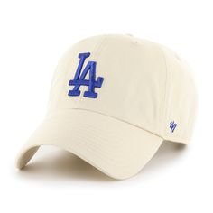 LOS ANGELES DODGERS '47 CLEAN UP Collegiate Cotton Dad Hat With Embroidered Logo, Dodger Hats, Airport Fits, Dad Caps, Outfits With Hats, 47 Brand, Cute Hats, Los Angeles Dodgers, Retro Look