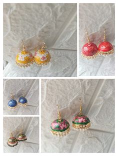 Welcome To My Shop  Product Details: -:Size: Approximately 4 cm in length :Color:-Assorted -: Materials: High-quality Metal -: Pattern Assorted -: Location: Designed for the Earlobe -: Closure: Secure Ear Wire Drop Us Message If You Have Any Query  These Meenakari earrings are the perfect blend of tradition and modernity, featuring assorted colors and captivating designs. They make fantastic gifts for guests, perfect for weddings, mehndi, sangeet ceremonies, and an ideal option for bridesmaid gifts. If you're looking to buy in bulk, we offer wholesale opportunities as well. More Item Are Available On My Shop  https://www.etsy.com/in-en/shop/THERAJASTHANIART?ref=seller-platform-mcnav Festive Bridal Earrings With Meenakari, Multicolor Traditional Jhumkas For Celebrations, Multicolor Jhumkas For Diwali, Traditional Multicolor Jhumkas For Celebrations, Multicolor Cutdana Danglers For Celebration, Traditional Multicolor Danglers For Festive Occasions, Traditional Multicolor Danglers For Celebration, Traditional Multicolor Festive Danglers, Multicolor Latkans Jhumkas For Wedding