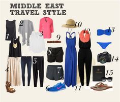 a travel style guide for middle - aged women includes clothing, shoes, and accessories