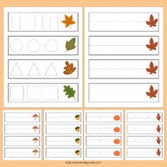 printable worksheet for fall with leaves and letter o in the middle, on an orange background