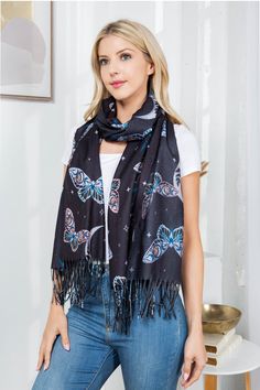 Introducing our exquisite Winter Butterfly Print Scarf, perfect for adding a touch of elegance to your cold-weather wardrobe. This scarf features a stunning butterfly print that will elevate any outfit. Embrace the beauty of nature and stay warm in style. Winter Butterfly, Butterfly Scarf, Butterfly Print, Scarf Print, Stay Warm, Scarf Wrap, Cold Weather, Scarf Accessory, Art Collection