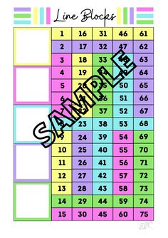 the printable times table for children to play with