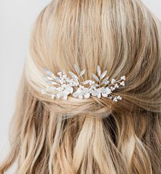 "Liv Opal Bridal Hair Pins Set of 3 feminine, opal floral hair pins handcrafted on gold or silver wire into unique headpieces. Our Liv bridal hair pins are a beautiful addition to your wedding look.  DETAILS  * Gold or silver wire * Opal, flowers * Measures 3.5\" BROWSE MORE STYLES https://www.etsy.com/shop/winkofpinkshop" Unique Headpieces, Silver Wedding Hair, Flower Bridal Hair, Opal Hair, Hair Pins Bridal, Floral Hair Pins, Crystal Flowers, Opal Wedding, Bridal Hair Flowers