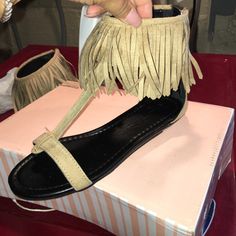 Brand New Fringe Sandals. Zippers On Back Fringe Sandals, Wedge Espadrille, On Back, Women's Shoes Sandals, Shoes Sandals, Espadrilles, Wedges, Women Shoes, Sandals