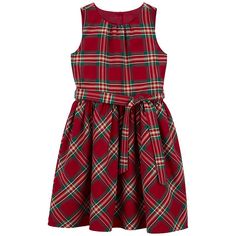 Give her wardrobe a festive refresh with this girls' plaid sateen holiday dress from Carter's. Click on this KIDS APPAREL & SHOES GUIDE to find the perfect fit and more! Give her wardrobe a festive refresh with this girls' plaid sateen holiday dress from Carter's. Click on this KIDS APPAREL & SHOES GUIDE to find the perfect fit and more! FEATURES Crewneck Sleeveless Back zipper Fully lined Waist sash Allover print Sateen constructionFABRIC & CARE Cotton Machine wash ImportedRESPONSIBLE Tested fo Christmas Session, Toddler Christmas Dress, Kids Plaid, Kids Christmas Outfits, Carter Kids, Carters Girl, 2024 Christmas, Toddler Christmas, A Line Dresses