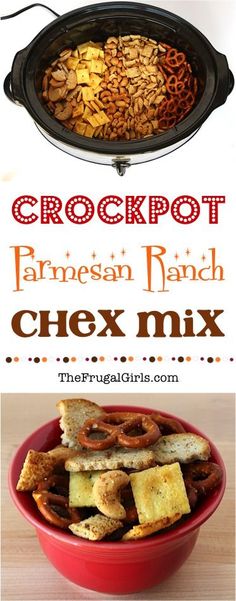 crockpot parmesan ranch chex mix recipe