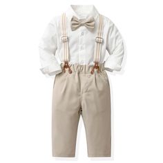 PRICES MAY VARY. Spring is Coming. This Toddler Boy Pants Suit will Accompany Your Baby to Experience Four Seasons. Unique Design and High-grade Fabrics will Bring Different Enjoyment to Your Baby. High Quality, Soft, Breathable and Baby Skin Friendly Fabric. This Dressy Suit Will Accompany Your Baby to Experience This Wonderful Christamas Holiday. Best Xmas Gift for Your Baby. Tuxedo Designed Suitable for Baptism, Pageant, Party, Wedding,Church, Cocktail Party or Birthday. Long Sleeve Suit Set Tuxedo Design, Suspenders Pants, Gentleman Outfit, Baby Party Dress, Boys Long Sleeve Shirts, Church Events, Tie Design, Cocktail Parties