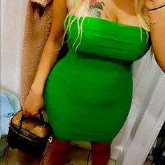 Beautiful Dress Has Great Material Fits Nicely On The Body. It’s Brand New This Definitely Will Hug The Body Good. Only Serious Inquiries. It’s A Size Medium Green Mini Bodycon Dress For Evening, Green Bodycon Dress For Evening, Green Evening Bodycon Dress, Strapless Green Bodycon Dress For Date Night, Chic Green Bodycon Dress, House Of Cb Dresses, House Of Cb, Beautiful Dress, The Body