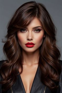 Discover 10 stunning hairstyle ideas specifically curated for brunettes with red undertones. From sleek bobs to glamorous curls, find the perfect style to enhance your unique hair color. Red Hair For Natural Brunettes, Brunette With Red Undertones, Unique Hair Color, Glamorous Curls, Hairstyles For Brunettes, Mahogany Hair, Black Red Hair, Hair Color Unique, Hair Dyes