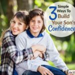 two people hugging each other with the title 3 simple ways to build your son's confidentness