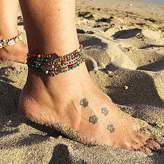 Anklet with glass beads and metal elements Size adjustable Ready to go barefoot all day, every day this summer? Our Frolic Stones anklets are the perfect accessory to complete your carefree look! With their colorful and fun designs, you'll want to wear them every day Makes the item a great gift: every item is delivered with a gift packaging How to take care of your jewelry  Keep your jewelry away from water and chemicals like body creams, perfumes etc. Our products are made by hand, small imperf Bohemian Colorful Beads Anklet For Vacation, Beaded Bracelets For Beach Festival With Tiny Beads, Bohemian Round Beads Anklets For Beach, Beach Season Vacation Anklet With Tiny Beads, Summer Beach Friendship Bracelets With Tiny Beads, Colorful Beads Anklet For Summer Gift, Colorful Beads Anklet As Summer Gift, Summer Gift Anklet With Round Beads, Bohemian Anklets With Round Beads For Beach Season