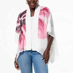 WynneLayers Unstructured Border Chiffon Cardigan You'll love the lightweight, chiffon fabrication and the flowy, unstructured fit of this comfortable, versatile open-front cardigan. Endless style possibilities through endless seasons. Flowy Open Front Top For Spring, Flowy Open Front Casual Top, Flowy Casual Open Front Tops, Casual Flowy Open Front Top, Lightweight Open Front Cardigan For Summer, Spring Open Front Blouse For Day Out, Flowy Casual Summer Outerwear, Flowy Casual Cardigan, Versatile Spring Tops With Open Front