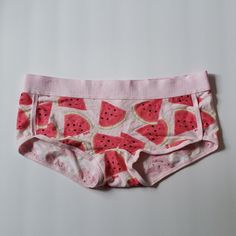 Has A Wide Elastic Logo Band, The Panty Is A Cotton Material Beside The Band. Has A Super Cute Design With The Watermelon Never Worn, Smoke Free Item. Pink Cotton Boxer Briefs For Loungewear, Pink Cotton Loungewear Boxer Briefs, Cute Pink Short Sleepwear, Casual Pink Short Boxer Briefs, Stretch Pink Summer Pajama Shorts, Summer Stretch Pink Pajama Shorts, Pink Casual Boxer Briefs For Loungewear, Casual Pink Boxer Briefs For Loungewear, Casual Pink Cotton Boxer Briefs