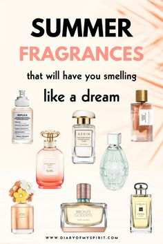 Discover the best summer fragrances you’ll want to wear on repeat all summer long. These summer perfumes are perfect for women looking for long lasting scents that are fruity, floral and absolutely sublime! They’ll make you smell amazing and feel all the essence of summer lingering around you everywhere you go. Summer Perfume Aesthetic, Best Fruity Perfumes For Women, Fruity Perfumes For Women, Summer Indoor Activities, Summer Perfumes, Jo Malone Fragrance, Summer Scents, Wedding Perfume