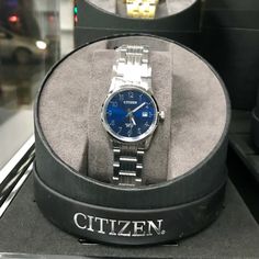 Original Citizen Watch Selling For Special Price With Tags And Box White Gold Watches With Date Display For Gift, White Gold Watches With Date Display As Gift, Classic Blue Watch Accessories For Anniversary, Blue Watch Accessories For Gift, Elegant Blue Watch With Date Display, Elegant Blue Watches With Date Display, Classic Blue Watch As Gift, Classic Blue Watches For Gifts, Classic Blue Watches As A Gift