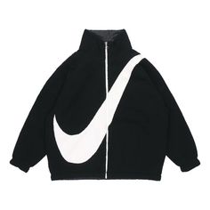 Nike Large Logo Reversible lamb's wool Jacket Black CZ4064-010 (Women's) Reversible Jacket Women, Wool Jacket, Nike Logo, Fleece Jacket, Nike Jacket, Nike Women, Nike, Wool, ? Logo