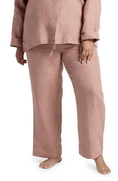 Activate 'Relax Mode' in these couch-beckoning lounge pants made from garment-washed linen for a soft, lived-in-feel from the first wearing. 30" inseam; 20" leg opening; 14" front rise; 14" back rise (size medium) Elastic/drawstring waist Front slant pockets 100% European flax Machine wash, line dry Made in Portugal OEKO-TEX®–certified materials free of harmful substances Spring Linen Lounging Pants, Linen Lounging Pants, Linen Pants For Lounging, Comfortable Linen Lounging Bottoms, Relaxation Wide Leg Linen Bottoms, Comfortable Linen Lounge Pants, Comfortable Linen Bottoms For Lounging, Relaxed Linen Bottoms For Loungewear, Comfortable Linen Loungewear Pants