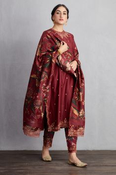 Editor's Note Featuring Garnet Red Sanobar Urvi Kurta Set Color: Garnet Red Fabric: Handwoven Chanderi Component: Kurta, dupatta and pant Occasion: Festive Care: Dry Clean Only    About the Des... Formal Red Palazzo Set With Resham Embroidery, Red Anarkali Formal Sets, Formal Red Anarkali Set, Formal Red Sets With Sheer Dupatta, Red Unstitched Suit With Sheer Dupatta, Semi-stitched Red Unstitched Suit With Sheer Dupatta, Red Bollywood Palazzo Set For Formal Occasions, Designer Red Churidar With Sheer Dupatta, Red Anarkali Unstitched Suit With Sheer Dupatta