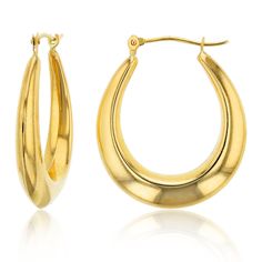 "1\" Italian Graduated Hoop Earrings Real 14K Yellow Gold * Metal : Real 14K Yellow Gold (Properly Stamped, 14K) * Condition : Brand New * Finish : Polished * Avg Weight : 1.80 grams * Length : 1\" = 26mm * Width : 3/16\" = 5mm * Clasp/Bail : Snap Closure All of our items are brand new and are shipped with a gift box." Classic 14k Stamped Hoop Earrings, Modern Crescent Yellow Gold Hoop Earrings, Formal Polished Finish Hoop Earrings, Formal Gold Hoop Earrings, Gold Hoop Earrings For Formal Occasions, Formal 14k Gold Hoop Earrings, 14k Gold Shiny Finish Hoop Earrings For Anniversary, Formal Hoop Earrings With Shiny Finish, Formal 14k Stamped Hoop Huggie Earrings