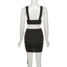 This stunning mini dress is ideal for summer. It’s sleeveless, the pattern is solid. The dress can be worn on any occasion, especially at elegant parties and gatherings. The material of the dress is polyester. Description: Color: Black/White Season: Summer Material: Polyester Stretch Mini Dress With Straps For Club, Black Suspender Dress For Club In Summer, Black Bandage Mini Dress For Summer, Backless Tank Top For Summer Clubbing, Summer Bodycon Dress With Crisscross Straps, Summer Mini Bodycon Dress, Summer Club Mini Dress With Built-in Bra, Sleeveless Mini Dress With Crisscross Straps For Club, Club Mini Dress With Crisscross Straps