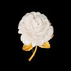 Add a touch of elegance with our Alloy Noble White Rose Flower Brooch. Made from high-quality alloy, this brooch features a stunning white rose design. Perfect for dressing up any outfit and making a statement, this brooch is a must-have accessory for any fashion-forward individual. Tarnish-proof Water-proof Sleep / Nap-proof Safe for sensitive skin Wear it while working out &showering Designed to wear 24/7 If there is no stock, the product will take 15 days to produce Please leave your usual em Elegant Rose Gold Flower Brooches, Elegant Rose Brooches, Elegant Rose-colored Brooches, Elegant Flower Brooches With Rose Design, Elegant White Flower Lapel Pin, Elegant White Lapel Pin Brooch, Elegant Formal Brooch With Rose Design, Elegant Rose Brooches For Wedding, Elegant Rose Design Brooch