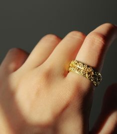 Add a touch of elegance, wrapped around your finger. Our Gold Filigree Wedding Ring Band features delicate floral motifs and kalado (lace-like) patterns.  Handcrafted in gold filigree, a meticulous and rare technique perfected by the plateros of Ilocos Sur. The artistry of gold filigree craftsmanship has been practiced