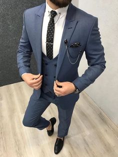 Green Groom, Engagement Suits, Men Suits Blue, Suits Party Wear, Blue Slim Fit Suit, Suits Formal, Men's Business Outfits, Blazer Outfits Men, Blue Suit Men