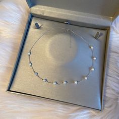 Zales Akoya Pearl Necklace. Brand New In Original Zales Jewelry Box. Still Have Receipt. Was Purchased For A Total Of $780.82 After Tax, As Shown On Receipt. So Luxe, Yet Still Dainty! Incredible Gift. Features Gorgeous Akoya Pearls That Seem To Float On A Dainty Silver Chain. Modern White Pearl Necklace For Gift, White Bridal Necklace With Diamond Cut, White Diamond Cut Bridal Necklace, White Sterling Silver Round Bridal Necklace, White Diamond Cut Bridal Necklace For Anniversary, Modern White Diamond-cut Necklace, Modern White Diamond Cut Necklace, White Bridal Necklace For Formal Occasions, White Bridal Necklace Gift, Fine Jewelry