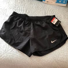 Black Size L Womens Nike Dri Fit Shorts These Shorts Actualy Have A Black On Black Pattern That Is Very Subtle I Took A Few Pics To Show And They Came Out Looking Overexposed (Afternoon Sun) But These Shorts Are Certainly Black Nike Black Moisture-wicking Bottoms, Nike Black Athletic Shorts With Elastic Waistband, Nike Black Athletic Shorts For Workout, Nike Black Training Shorts, Nike Black Workout Shorts, Nike Black Gym Shorts, Nike Tempo Shorts, Nike Pro Spandex, Shorts Workout