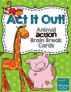 an animal and a pig are in front of a sign that says act it out