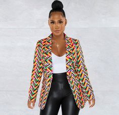 Tailored Multicolor Blazer For Fall, Multicolor Notch Lapel Blazer For Fall, Multicolor Fall Blazer With Lapel Collar, Multicolor Blazer For Fall Workwear, Multicolor Blazer For Workwear In Fall, Multicolor Fall Blazer For Workwear, Multicolor Fall Blazer For Work, Multicolor Fall Workwear Blazer, Trendy Multicolor Blazer For Fall