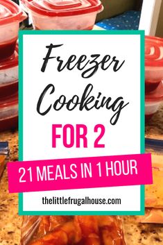 freezer cooking for 2 meals in 1 hour