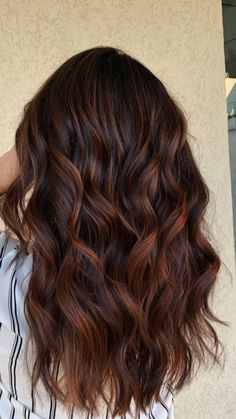 Auburn Balayage, Black Hair Balayage, Brown Hair Inspo, Fall Hair Color For Brunettes