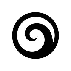 a black and white photo of an abstract spiral design in the center of a circle