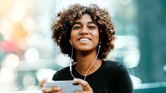 Girl listening to music from her phone | premium image by rawpixel.com Podcast Advertising, Natural Therapy, Graphic Elements, Co Founder, Amazing Photos, Body Image, Photography Photos, Listening To Music