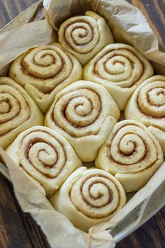 cinnamon rolls in a baking pan ready to be baked