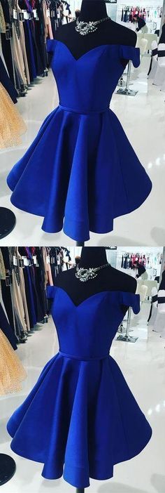 Short Royal Blue Prom Dress Royal Blue Homecoming Dress, Off The Shoulder Homecoming Dress, Prom Dresses Short Blue, Royal Blue Homecoming Dresses, Royal Blue Prom Dress, Royal Blue Prom, Jacques Fath, Gown Pictures, Cute Homecoming Dresses