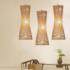 "Rustic Natural Bamboo Pendant Lighting Hanging Bamboo Kitchen Lighting Dining Room Lighting Ceiling Light" Minimalistic Rooms, Farmhouse Ceiling Fan, Rustic Pendant Lighting, Circle Light, Bamboo Pendant Light, Bamboo Shades, Flush Mount Ceiling Fan, Tall Ceilings, Dining Lighting