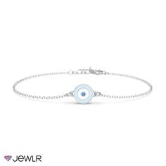 This beautiful evil eye bracelet is a symbol of protection and brings good luck to its wearer. It has a 1 inch extender and is fastened with a spring ring closure. The cold enamel options for the outer circle of the eye include blue and light blue. Customize in your choice of sterling silver or gold. Round Evil Eye, Cold Enamel, Symbol Of Protection, Mens Engagement, Eye Bracelet, Topaz Stone, Glitz And Glam, Evil Eye Bracelet, Beach Jewelry