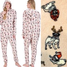 New Nwt Nyc Underground Dog Pug Printed Holiday One Piece Pajamas Plush Hooded Sleepwear Nightwear Excellent New With Tags Condition- No Visible Flaws Long Sleeve Crafted With Ultra-Soft Fabric And Convenient Hood Perfect Holly Jolly Print For Family Parties Full Zipper Closure Polyester Other Listings: Boho, Western, Cowboy, Bohemian, Anthropologie, Free People, Johnny Was, Antique, Ancient, Zara, Gypsy, Breeze, Beachy, Indie, Airy, Rockabilly, Comfortable, Lightweight, Feminine, Flirty, Modern Comfy Pink Sleepwear For Winter, Hooded Cozy Fit Sleepwear For Loungewear, Pink Winter Sleep Onesie, Pink Winter Sleepwear For Bedtime, Pink Winter Onesie For Sleep, Winter Pink Onesie For Sleep, Casual Winter Sleepwear For Overnight, Pink Hooded Sleepwear For Pajama Party, Pink Winter Loungewear Onesie