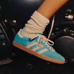 Sporty And Rich Samba, Adidas Samba Og, Adidas Trefoil, Sporty And Rich, Adidas X, Vintage Inspired Design, Sky High, Adidas Samba, Blue Cream