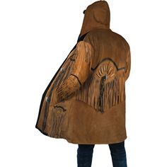 Native American Coat, Brown Native American All Over Printed Hooded Cloak Coat – Excoolent Step into elegance and warmth with our Hooded Cloak Coat. This versatile outerwear piece combines fashion and functionality seamlessly. The cloak’s flowing design exudes sophistication, while the hood adds a touch of mystery and practicality. Crafted from high-quality, cozy materials, it... Brown Outerwear With Detachable Hood For Fall, Brown Fall Outerwear With Detachable Hood, Fall Brown Outerwear With Detachable Hood, Brown Long-sleeved Parka For Fall, Brown Long Sleeve Parka For Fall, Hooded Brown Outerwear For Fall, Brown Outerwear With Adjustable Hood For Fall, Brown Long Sleeve Parka For Cold Weather, Brown Long-sleeved Parka For Cold Weather