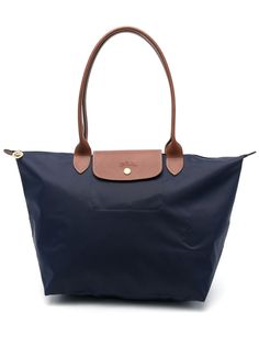 Longchamp Le Pliage Original Large Shoulder Bag - Farfetch Longchamp Small Backpack, Longchamp Navy Blue, Longchamp Bag Sizes, Navy Longchamp Bag, Christmas Wishlist Items, Longchamp Bag Large, Navy Blue Longchamp, Longchamp Le Pliage Navy, Navy Blue Clothes