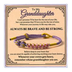 PRICES MAY VARY. GRANDMA AND GRANDDAUGHTER BRACELETS: To my beloved granddaughter, when the sun sets on my life, know that you will forever be my most cherished memory. Always carry me in your heart, for you will always be in mine. Our bond is a golden thread that time cannot unravel. Grandmother and granddaughter, an eternal connection that will never fade. Wear this bracelet as a reminder of my unending love and the strength you possess GRANDDAUGHTER GIFTS FROM GRANDMA: The peach blossom brace Grandson Bracelet, Cherry Knot, Granddaughter Jewelry, Granddaughter Gifts, Blossom Bracelet, Sliding Knot Closure, To My Granddaughter, Uplifting Gifts, Golden Thread